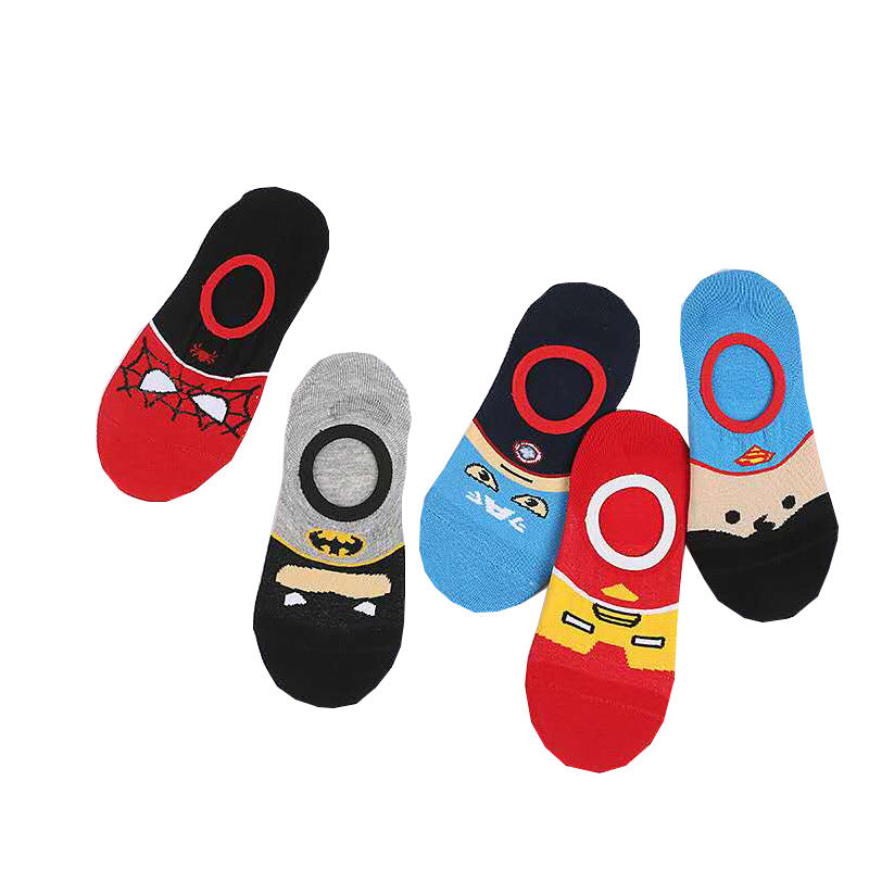 5 Paar Set 1–12 Jahre süße Cartoon Neugeborenen Baby Jungen Socken rutschfeste Baumwolle Cartoon Kindersocken für Jungen Mädchen Kleinkind Bodensocken