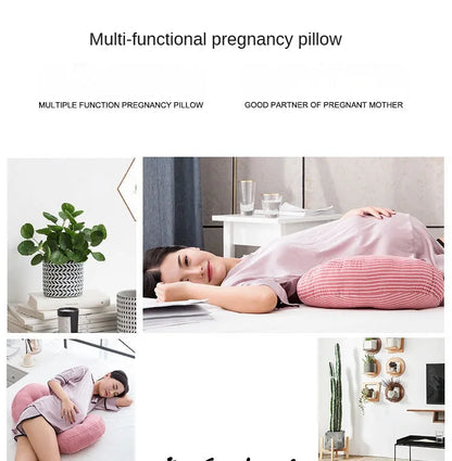 Multi-function U Shape Pregnant Women Sleeping Support Pillow Bamboo Fiber Cotton Side Sleepers Pregnancy Body Pillows For Mater