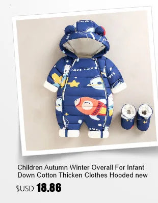 winter snow overalls baby wear clothing clothes snowsuit duck down jacket for kids girl coat Park infant overcoat boy jumpsuit