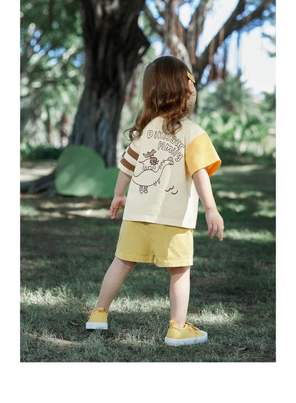 Amila Mode T-shirt für einen Jungen 2023 Sommer Neue Dinosaurier Druck Baby T-shirt 100% Baumwolle Baby Kleidung Junge Marke Baby der Tops Kinder 0-6Y