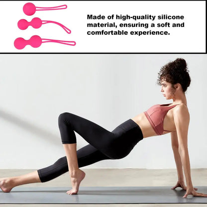 Pelvic Floor Strengthening Device Silicone Muscles Tightening Training Kit Massage Ball 3Pcs Pelvic Muscle Exerciser Pelvic