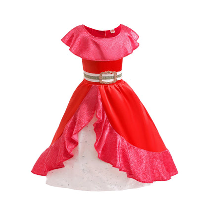 Elena Dress Girl Princess Cosplay Costume Children Birthday Party Surprise Gift Avalor Fancy Frock Anime Role Play Luxury Outfit