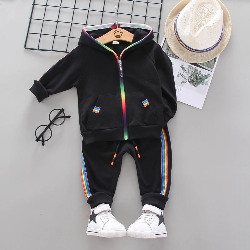 Frühling Herbst Baby Mädchen Kleidung Anzug Jungen Outfits Kinder Mit Kapuze Jacke Hosen 2 Teile/sätze Kleinkind Sport Kostüm Kinder Trainingsanzüge