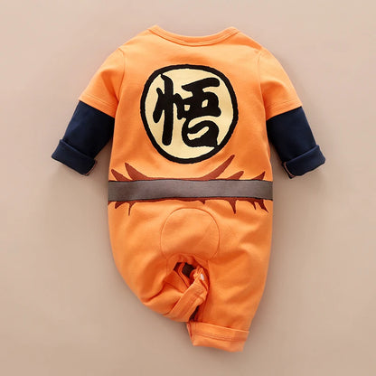 Frühling und Herbst Neugeborenenkostüm Rollenspiel Anime-Stil Coole Baumwolle Bequeme weiche Mädchen Jungen Langarm Baby Body