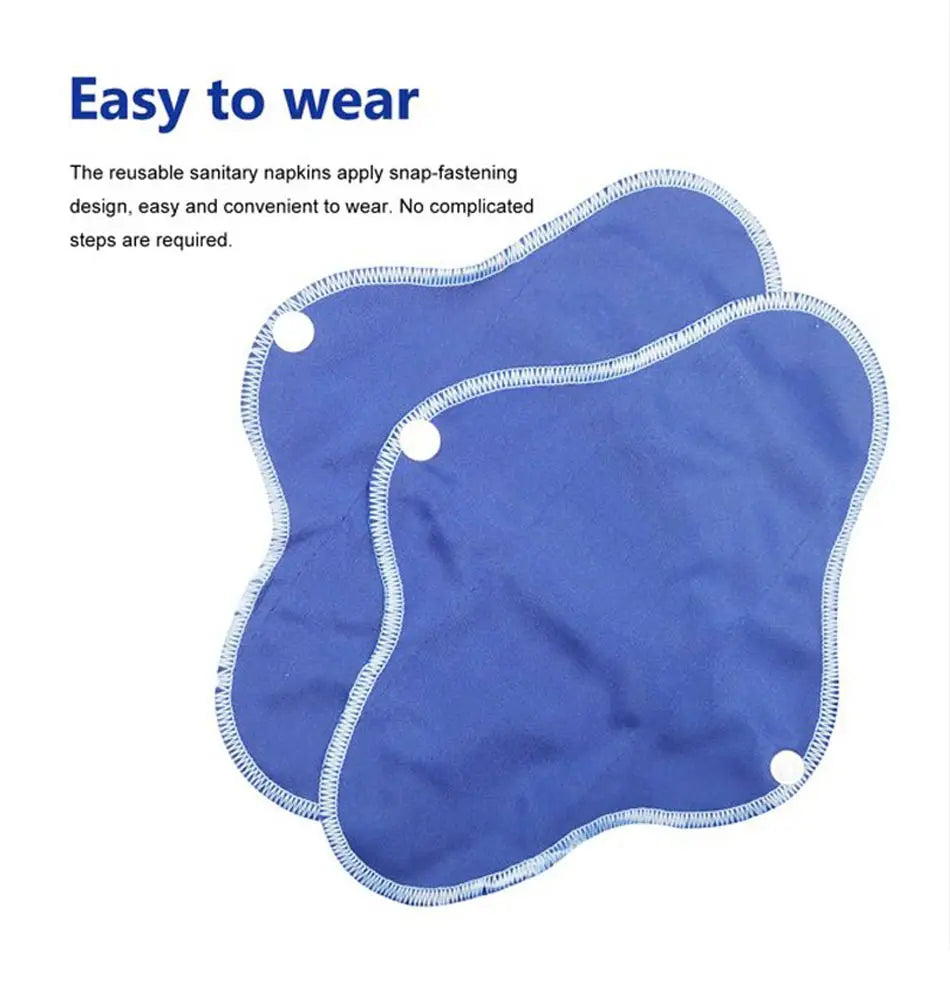 AIO 8Pcs/ Set Reusable Washable Cloth Menstrual Pads Soft Panty Liners with Wet Bag Leak-proof  Daily-Night Use Sanitary Napkins