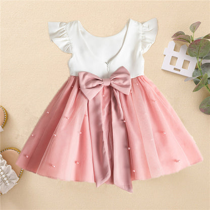 Girls Formal Wedding Party Dress for 1-5Y Infant Birthday Christening Lace Elegant Gown Christams Flower Dresses for Baby Girl