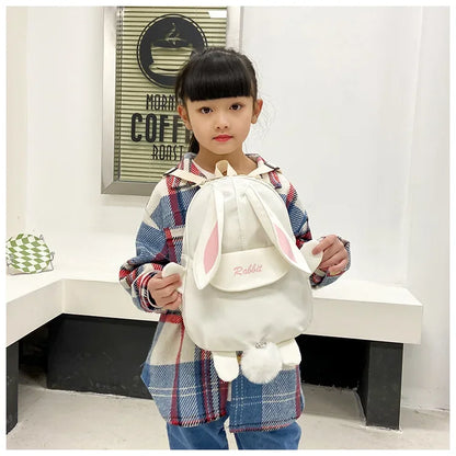 New Fashion Children School Bags Bunny Portable Backpacks Kids Travel Rucksacks Cute Boys and Girls School Book Backpack 20L