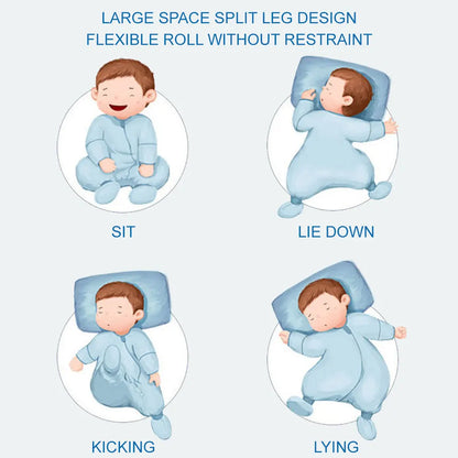 Baby Cartoon Split-legged Sleepsacks With Detachable Sleeves For Boys Girls Children's Sleeping Bag Autumn And Winter Thickened