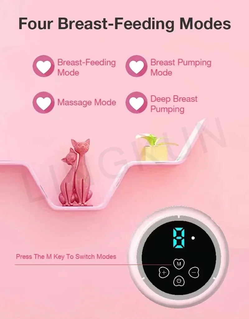 Automatic Electric Breast Pump Rechargable Portable Breast Pump Silent Powerful Suction Fortable Painless and Silent Breast