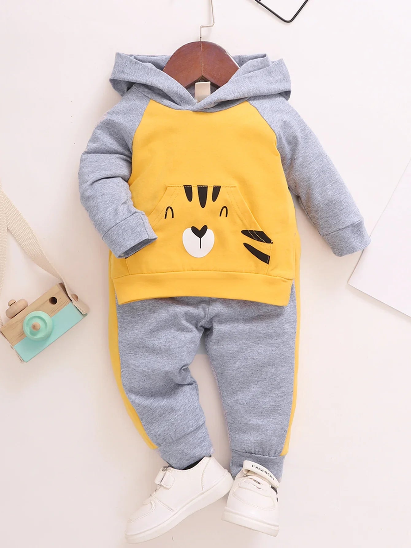 3-24 Monate Kleinkind Baby Jungen &amp; Mädchen Kleidung Set Cartoon Tiger Langarm Hoodie Top + Hosen Herbst Winter süße 2PCS Outfit Anzug