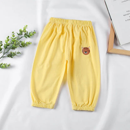 Children's Cotton Anti Mosquito Pants Baby Boys and Girls Thin Loose Casual Bloomers 1 2 3 4 5 Years Summer Kids Pants