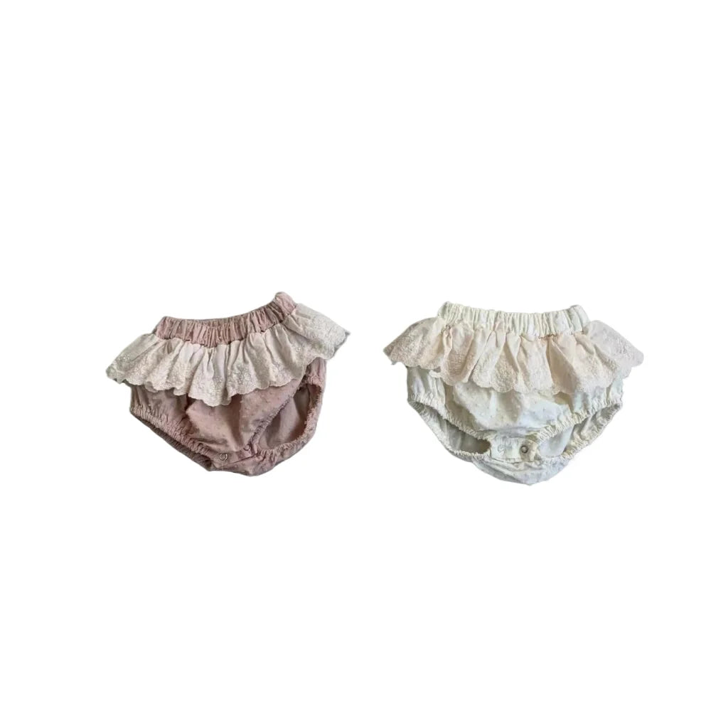 Children's Clothing Summer&Spring New Newborn Baby Shorts for Girls Kids Lace Shorts Elastic Waistband Cute Trouser for Toddler