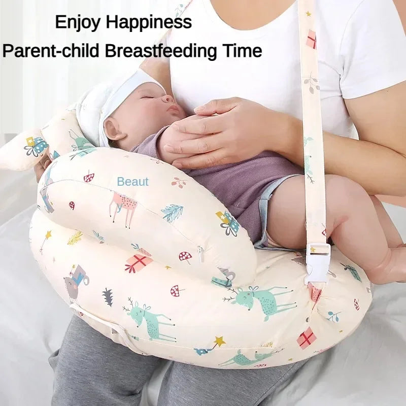 Nursing Pillow Breastfeeding Multifunctional Printed 4 Piece Sets Mom Free Your Hands Pillowcase Nursing Pillow Breastfeeding