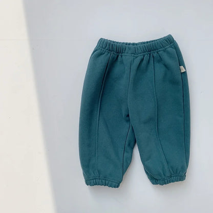 2024 Winter Baby Warm Pants - Plus Velvet Thick Harem Trousers for Toddlers