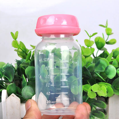 PP Baby Bottle, 125ml Refrigerated Bottle, Breastmilk Storage Bottle, Drop-proof and Leak-proof Wide-mouth Cup