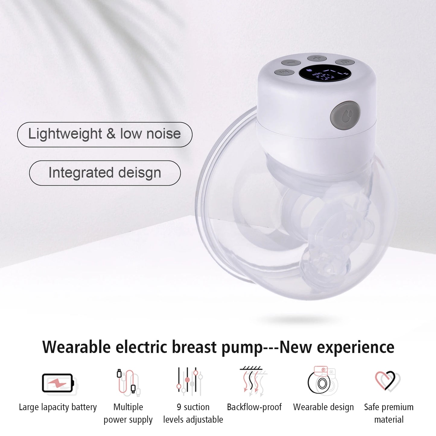 S12 Hands-Free Electric Breast Pump - Portable Wireless Milk Extractor