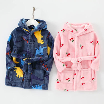 Kinder Bademäntel Flanell Winter Kinder Nachtwäsche Robe Infant Pijamas Nachthemd Für Jungen Mädchen Pyjamas 10-2 Jahre Baby Kleidung