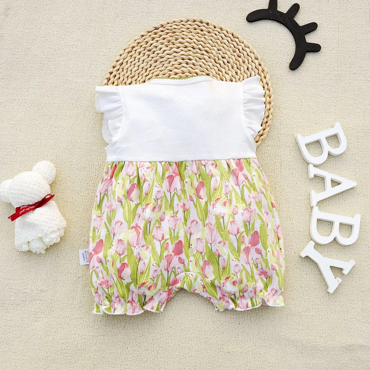 3-18M Summer Clothes for Baby girls Short Sleeve toddlers cute cotton rompers baby boy clothing print boutique clothes onesie