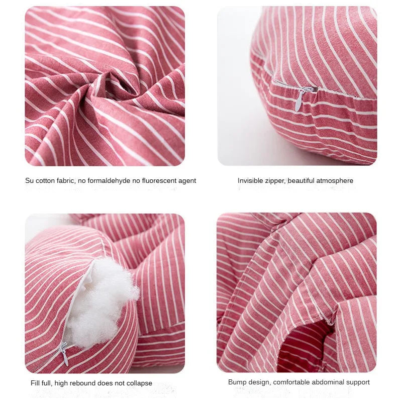 Multi-function U Shape Pregnant Women Sleeping Support Pillow Bamboo Fiber Cotton Side Sleepers Pregnancy Body Pillows For Mater