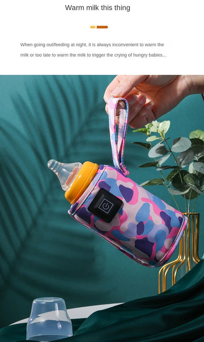 3 Gears Baby Milk Bottle Thermal Bag USB Universal Nursing Bottle Feeding Heater Portable Baby Milk Heat Keeper for Traveling