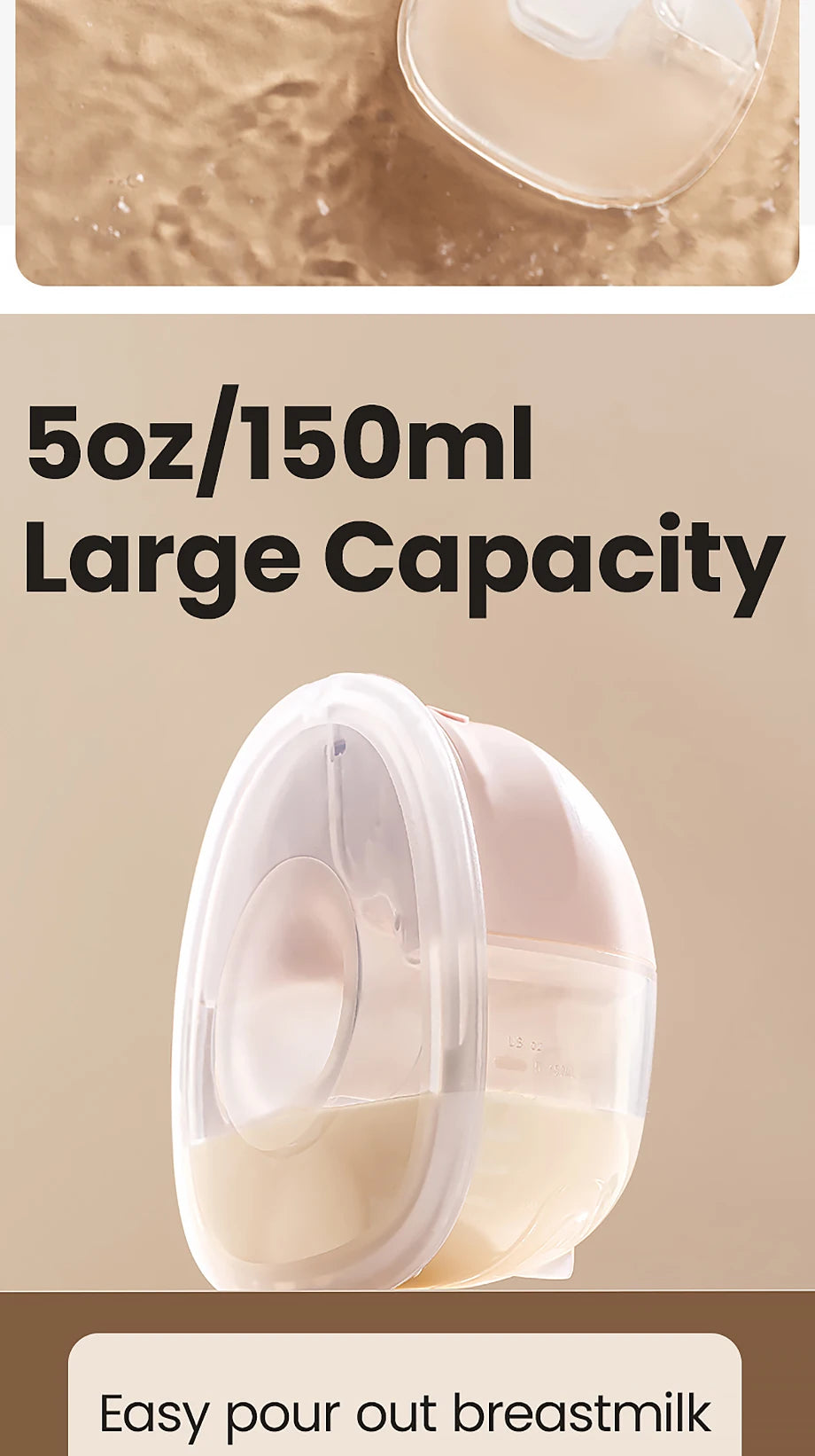 NCVI Wearable Electric Breast Pump 8111, Portable Wireless Pump with 4 Modes & 9 Levels, Double Pumps with 21/24mm Flanges