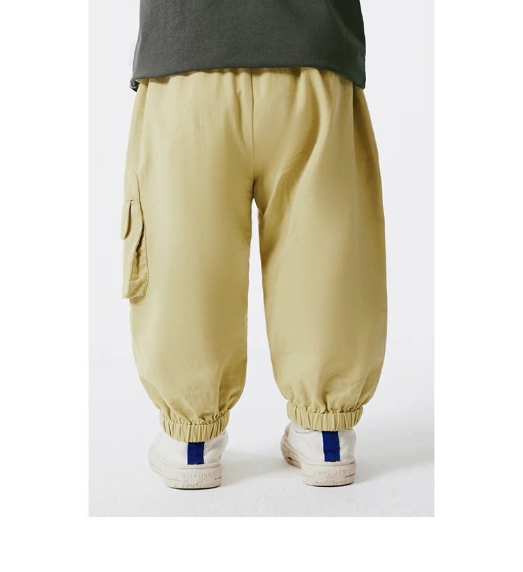 Amila Baby Hose 2024 Frühjahr Neue Jungen Kinder Modische Casual Einfarbig Vielseitige Cargohose