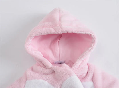 2023 Premature Baby Boy Girl Rompers 0-3 Months Long Sleeve Winer Warm Clothes Hooded Cotton Lovely Clothing