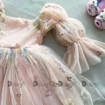 Neugeborenes Baby Mädchen Geburtstagskleid für Kleinkinder Stickerei Hochzeit Blumenmädchen Zeremonie Vestido für 1 Jahr Infantil Kleidung Kinder