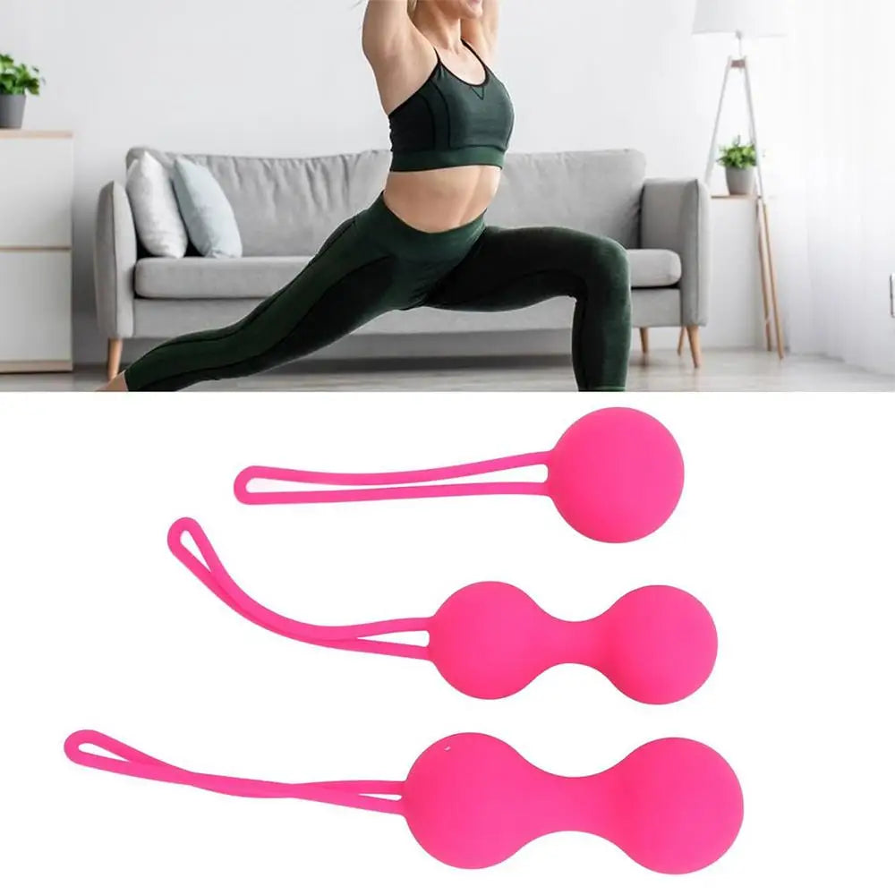 Pelvic Floor Strengthening Device Silicone Muscles Tightening Training Kit Massage Ball 3Pcs Pelvic Muscle Exerciser Pelvic