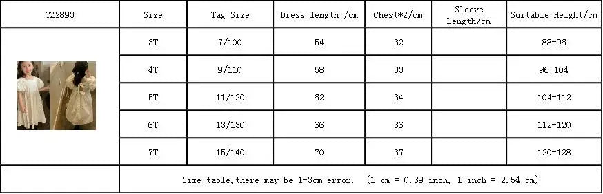 Girls' Dress Dotted Bubble Sleeve Lace up Dress Princess Dress Summer Party Princess Dress Children's Baby Kids Girls Clothing