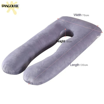 Pregnant Women's U-shaped Pillow Cotton Solid Color Pregnancy Pillow Nursing Pad Pregnant Women's Sleep Pillow Waist Hug Pad