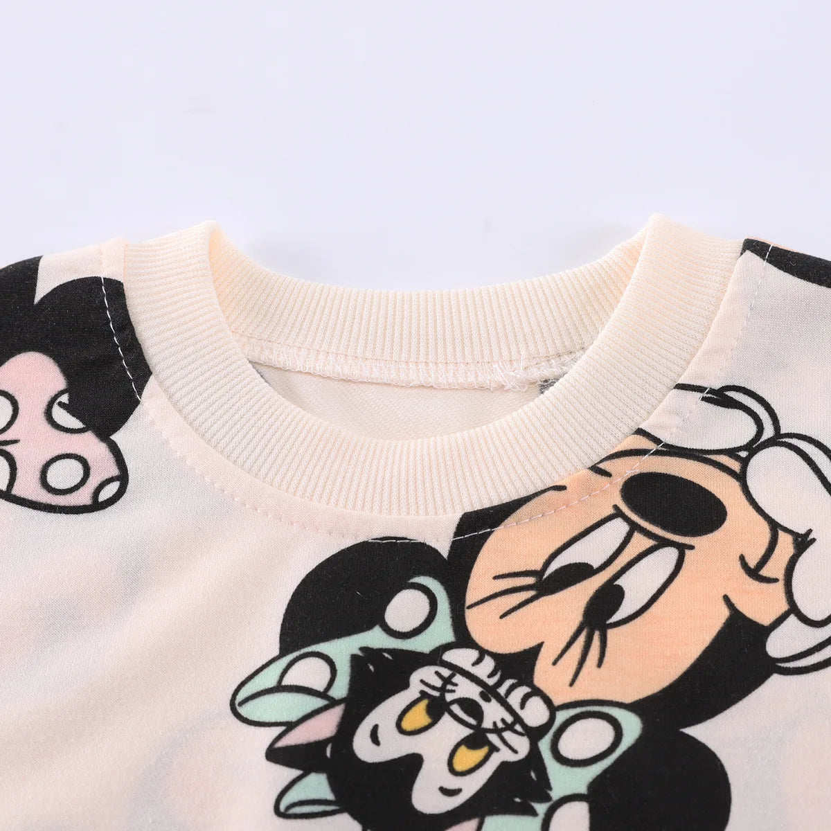 Disney Minnie Maus Kapuzenpullover 2-teiliges Set für Kinder Mädchen Herbst Langarm Kapuzenpullover Set Kinder Freizeitkleidung Outfits