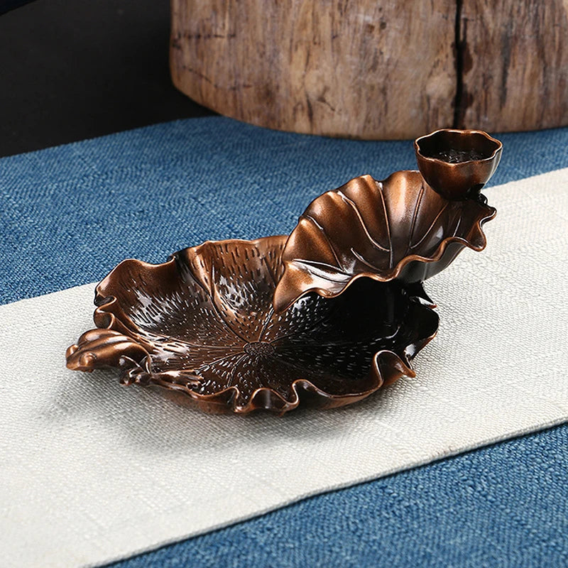 Leaf Tower Incense Ceramic Burner Fragrance Holder Backflow Censer Creative Aromatherapy Smoke Reflux Stick