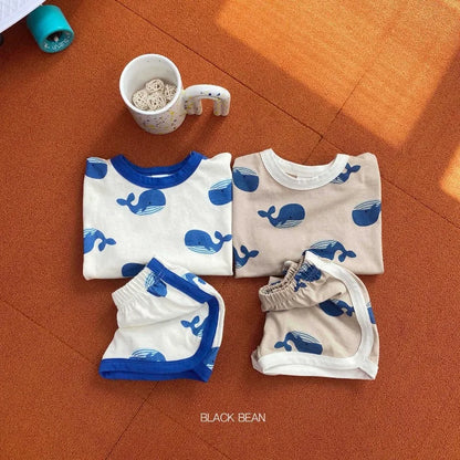 Summer Tracksuits Cute Bear Print T-shirt+Short Child New Casual Sports Clothes Sets Babies Fashion T-shirt Trendy 2 Piece/Sets