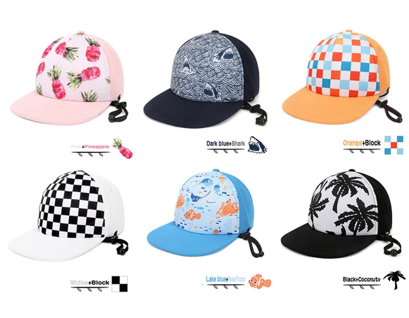 Sommer Babymütze Quick-dry Strand Kinder Sonnenhüte für Mädchen Jungen Zubehör Verstellbare Snapback Mütze Kinder Baseball Caps 6M-10Y