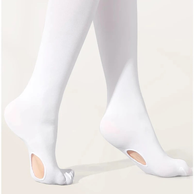 Spring Autumn Student Girl High elasticity Tight Lass Princess Professional Ballet Dance Stockings With Hole baby kids Pantyhose