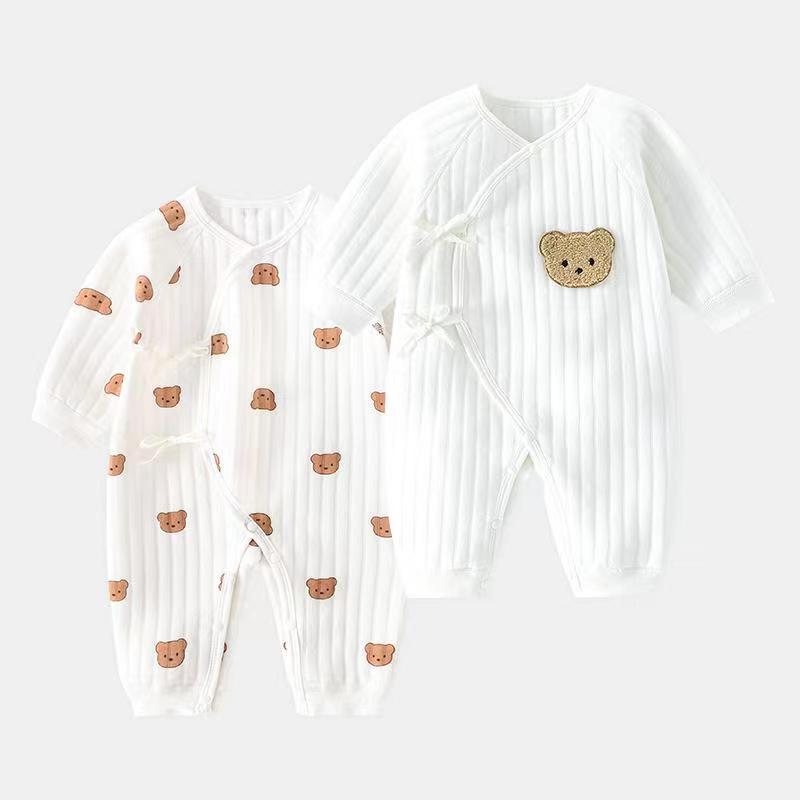 Jungen Mädchen Bodysuit Neugeborenen Onesie Kleidung Baumwolle Kleinkind Home Wear 0-6M Verdickte Frühlings- und Herbstkleidung