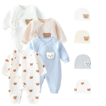 Jungen Mädchen Bodysuit Neugeborenen Onesie Kleidung Baumwolle Kleinkind Home Wear 0-6M Verdickte Frühlings- und Herbstkleidung