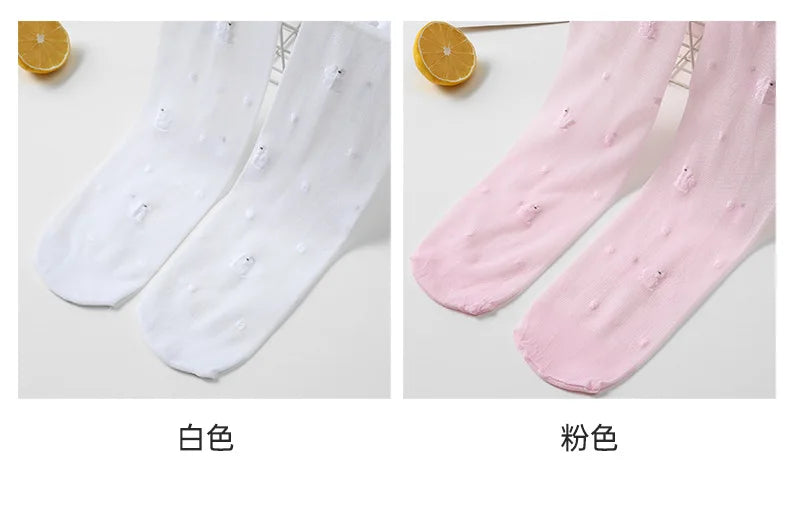 Summer thin children Tights girls stockings baby rabbit anti-mosquito sox leggings hook silk stocking dance pantyhose