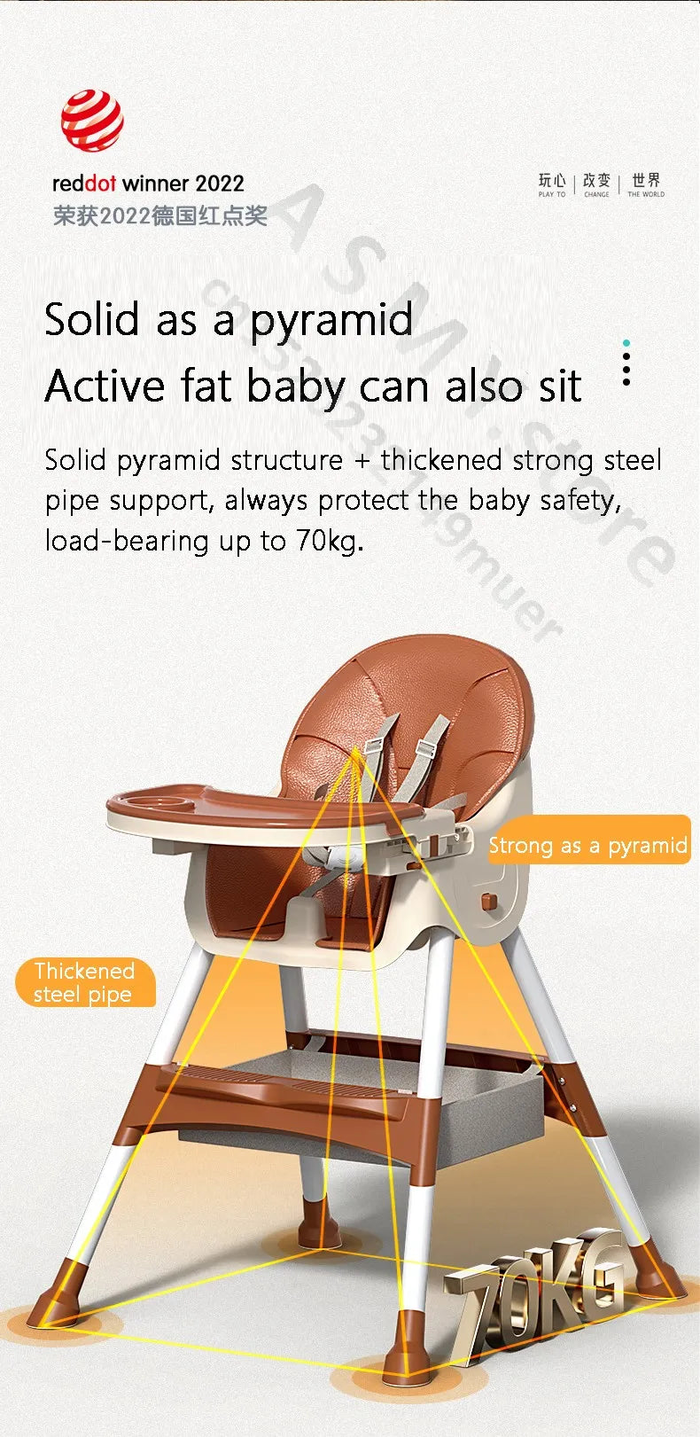 Children's dining chair / baby eating foldable seat / baby multifunctional lift home learning to sit dining table chair