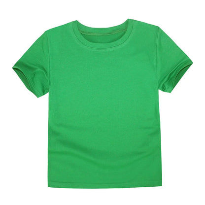 Klassische T-Shirts für Jungen und Mädchen, Baumwolle, Weiß/Schwarz, kurzärmelig, T-Shirt für Babys und Kleinkinder, Kinderkleidung, Kinder von 2 bis 14 Jahren