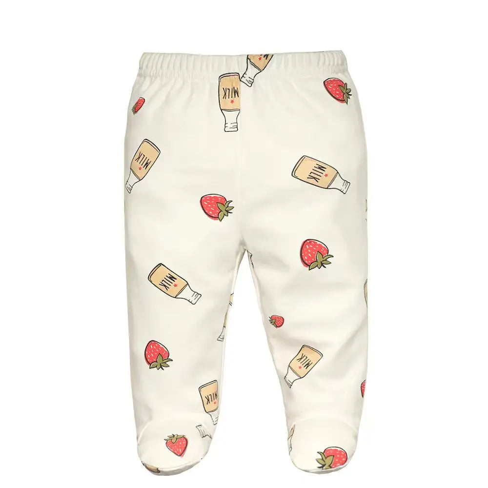 3/4/5 Teile/los Neugeborenen Baby Hosen Weiche Baumwolle Cartoon Jungen Hosen Frühling Herbst Footed Infant Baby Mädchen hosen Streifen Baby Hose