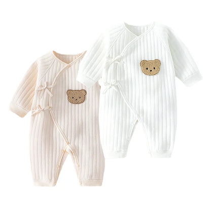 Jungen Mädchen Bodysuit Neugeborenen Onesie Kleidung Baumwolle Kleinkind Home Wear 0-6M Verdickte Frühlings- und Herbstkleidung