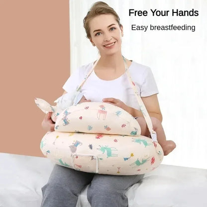 Nursing Pillow Breastfeeding Multifunctional Printed 4 Piece Sets Mom Free Your Hands Pillowcase Nursing Pillow Breastfeeding