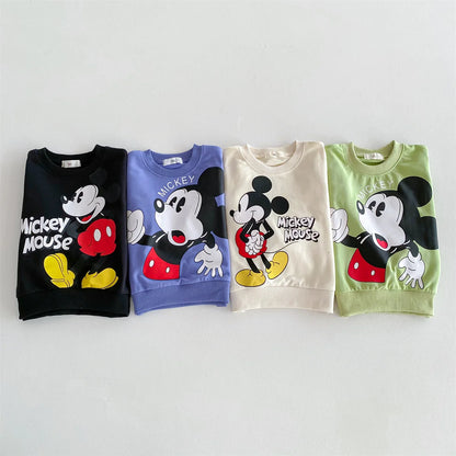 2pc/Set Disney Mickey Mouse Tracksuit - Boys and Girls Sweatshirt and Sweatpants for Kids