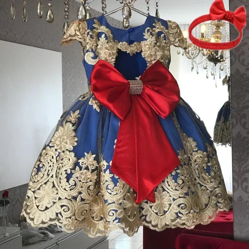 2024 Retro Neugeborenen Baby Mädchen Schneewittchen Prinzessin Kleid Backless Gericht Mädchen Geburtstag Hochzeiten Kleider Kinder Mädchen Party Kleid