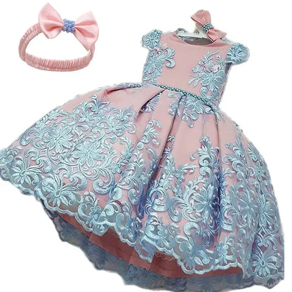 2024 Retro Neugeborenen Baby Mädchen Schneewittchen Prinzessin Kleid Backless Gericht Mädchen Geburtstag Hochzeiten Kleider Kinder Mädchen Party Kleid