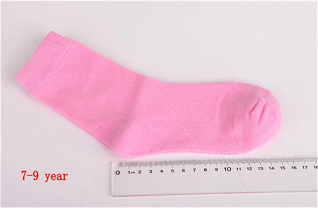 20 stück = 10 Paar Kinder Socken Frühling &amp; Herbst Baumwolle Hohe Qualität Candy Farben Mädchen Socken Mit Jungen Socken 1-9 jahre Kinder Socken