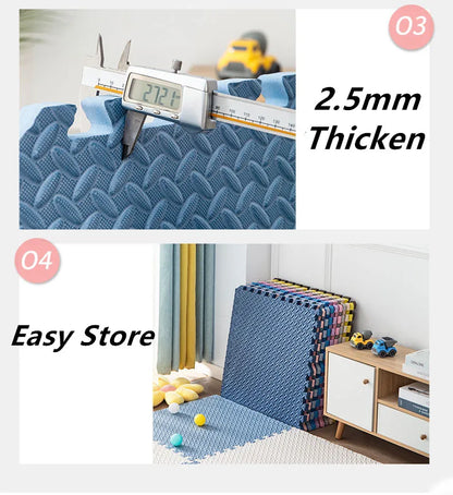 Tatame Baby Play Mat Thick 25mm Baby Activity Gym Play Mats 6PCS 30x30cm Play Mats for Baby Mat Tatames Kids Carpet Puzzle Mat