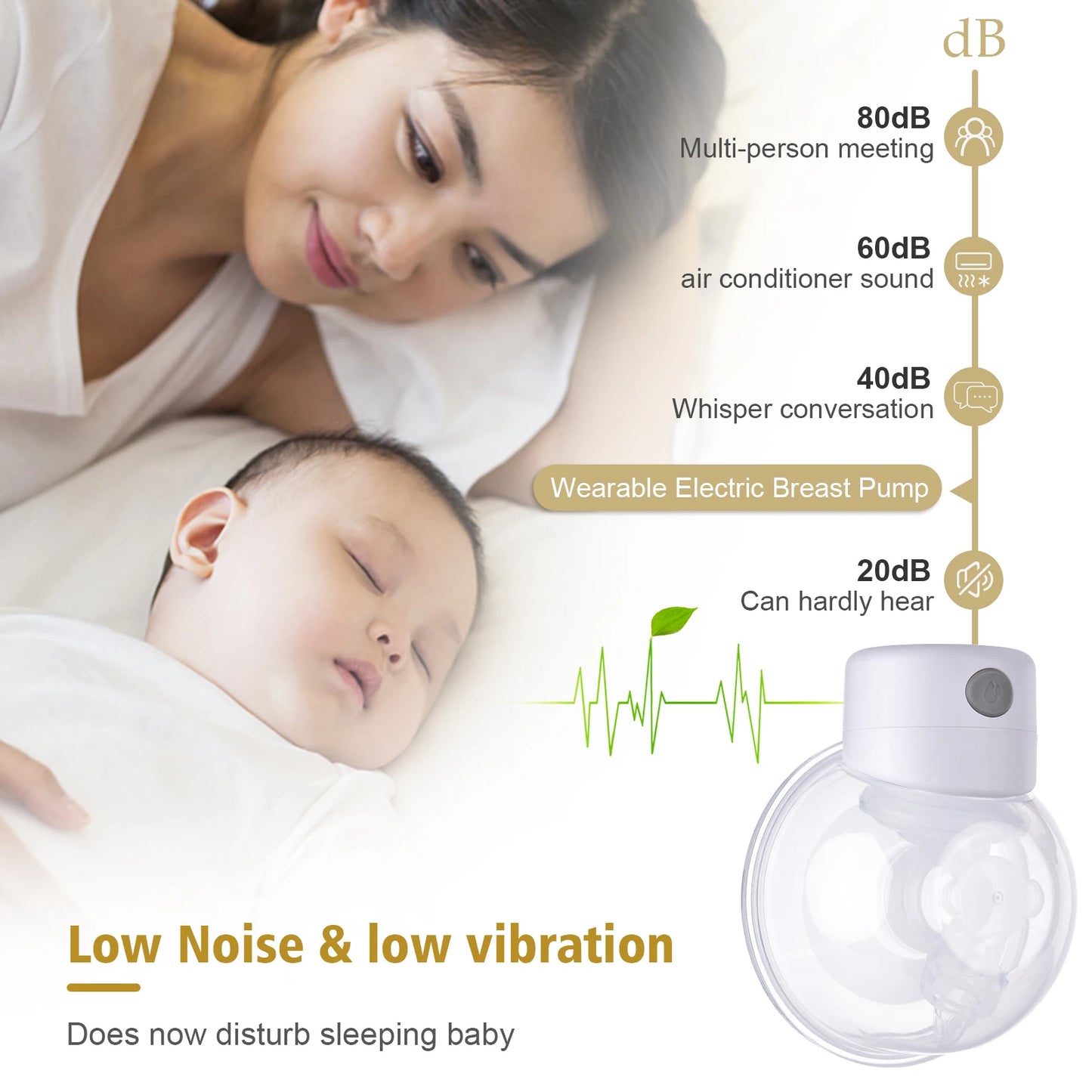 S12 Hands-Free Electric Breast Pump - Portable Wireless Milk Extractor